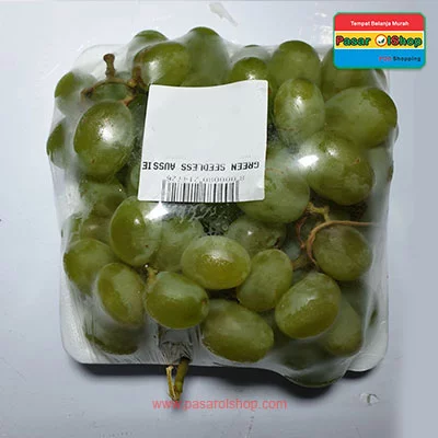 anggur green seedless aussie 2 agro buah pasarolshop- Pesan Di Antar | Buah Sayur Lauk Sembako